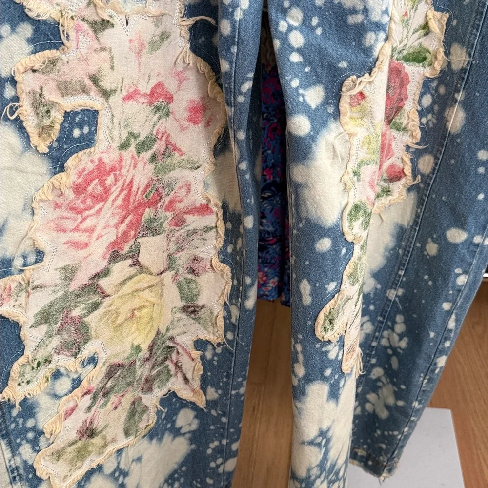 A RARE BIRD BUTTERFLY ROSE OVERALLS NWT sz OS - Picture 7 of 11